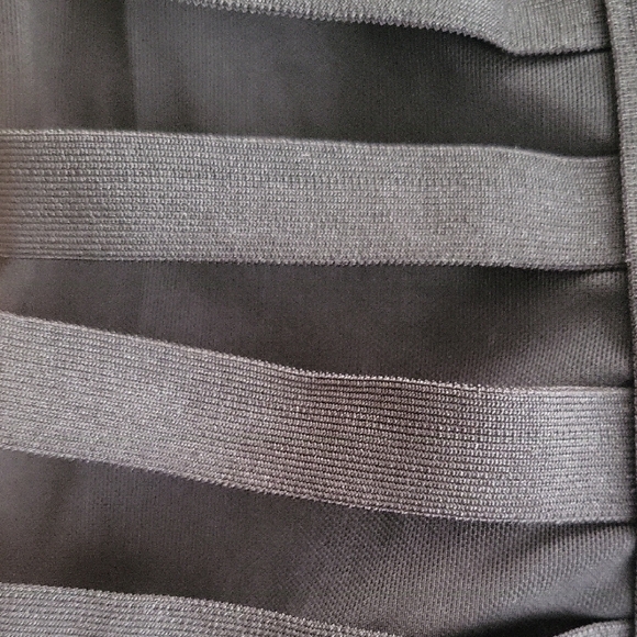 Fashion Nova Black Bike Shorts with Strap Details - Picture 2 of 2